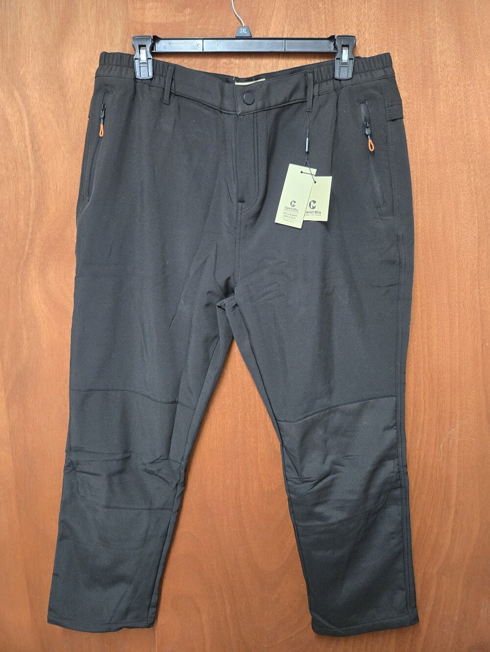 Camii MIA Men's Black Athletic Joggers with Zip Pockets